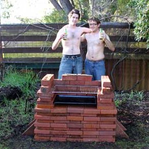 Murowany grill z cegieł