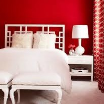Sypialnia na czerwono