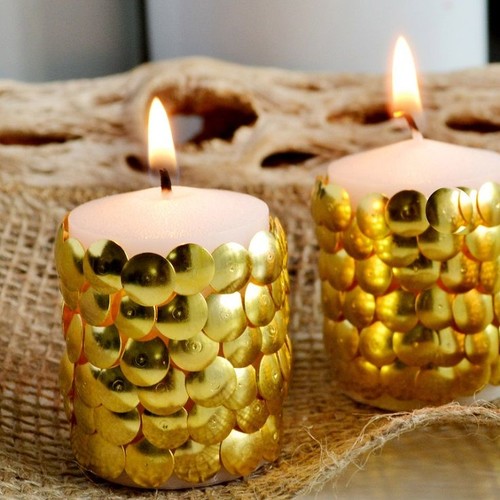 Ciekawe pomysły na ozdabianie świec – pinezki