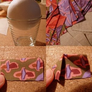 Składanie materiałów w trójkąty