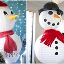 Jak wykonać bałwana z papierowych lampionów?