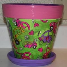 Doniczka we wzory – sposób pierwszy