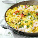 Przepis na danie z ryżem i owocami morza