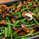 Przepis na fasolkę szparagową z pieczarkami