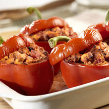 Przepis na paprykę faszerowaną piersią z kurczaka
