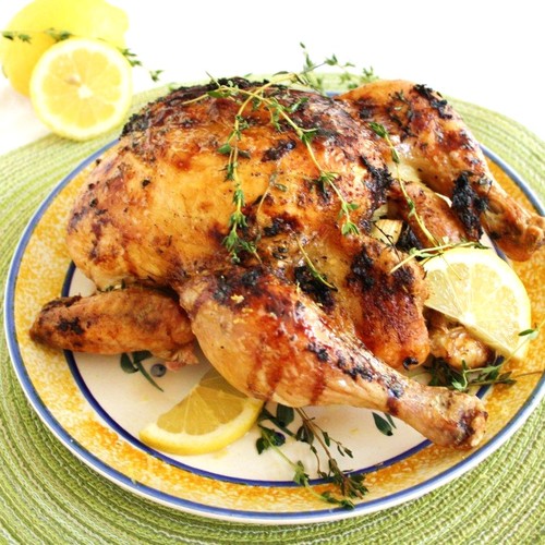 Przepis na kurczaka pieczonego w tymianku i cytrynie