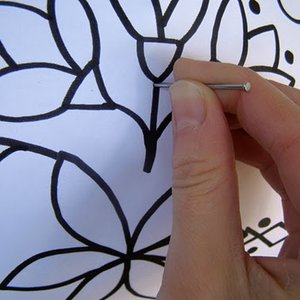 Przenoszenie szablonu na dynię