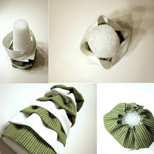 Owijanie stożka materiałem