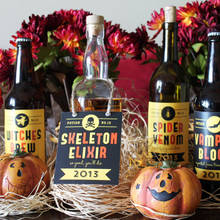 Halloweenowe etykiety na alkohole