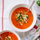 Smaczna zupa z pieczonej papryki i kalafiora