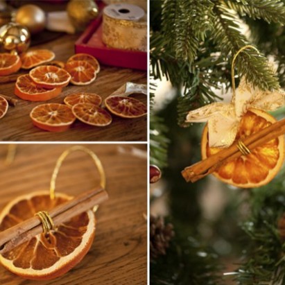Piękne ozdoby z suszonych pomarańczy