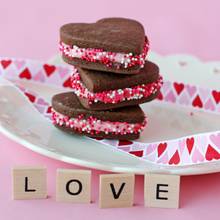 Słodkie ciasteczka walentynkowe