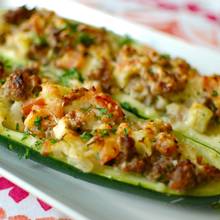 Ciekawy obiad – cukinia faszerowana ryżem