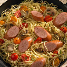 Smaczne spaghetti z parówkami
