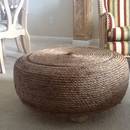 Jak wykorzystać starą oponę do zrobienia pufy?