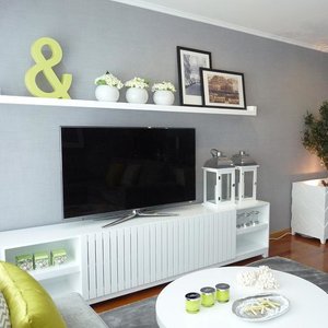 Nowoczesne wnętrze z szarym i cytrynowym