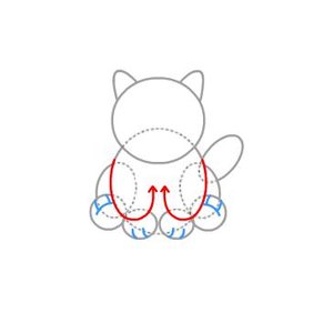 Rysowanie kota – krok trzeci