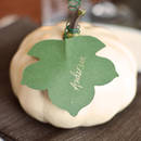 Ciekawy sposób ozdobienia dyni liśćmi