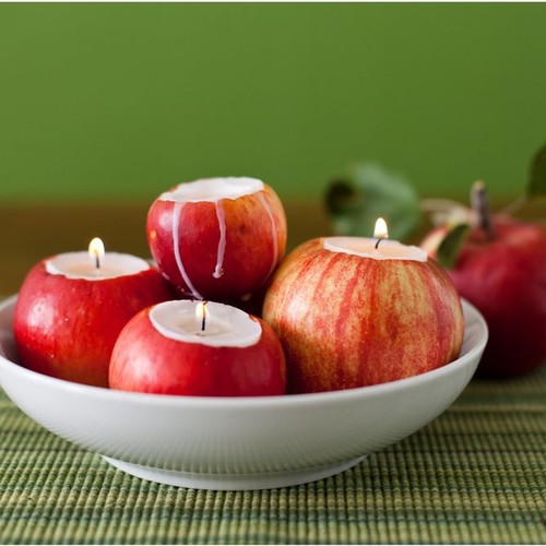 Prosty sposób wykonania świeczników z jabłek