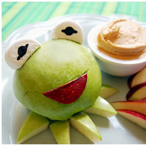 Jak zrobić jabłko-Kermita dla dziecka?