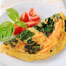 Sposób przygotowania omletu ze szpinakiem