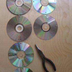 Zasłonka z płyt CD – krok szósty